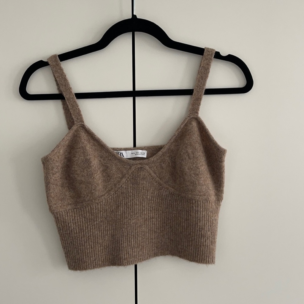 Zara knit cami/ crop top - Size L